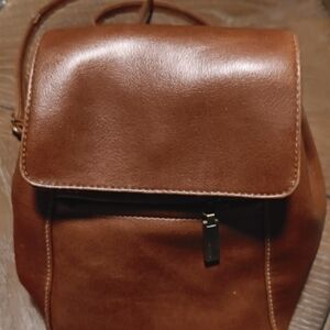 Liz Claiborne Tan Leather Backpack